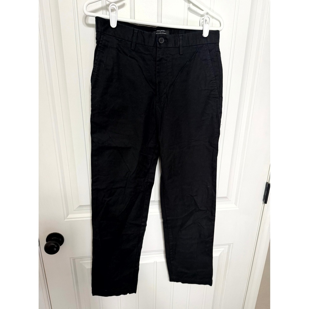 Banana Republic Slim Straight Chinos Mens 30x30 Black Lived-In Cotton Pants